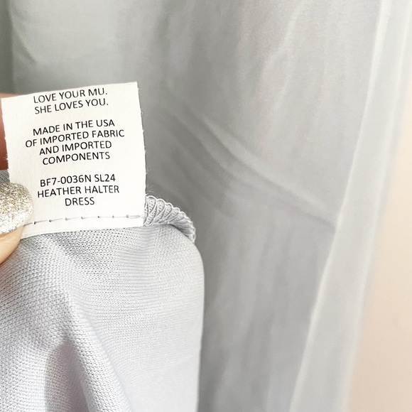 Show Me Your MuMu Steel Blue Heather Halter Dress - Picture 6 of 8